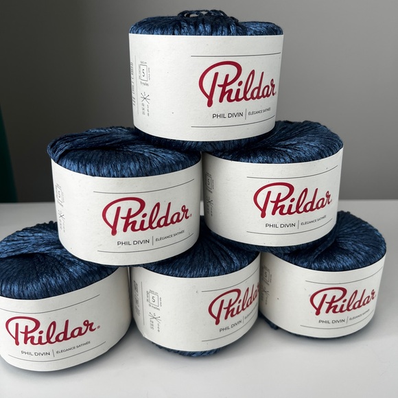 Other - Phildar Phil Divin Elegance aran yarn lot of 6 balls 54/46% viscose/polyester
